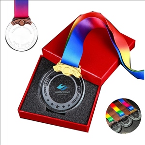Crystal Clear Medal With Lanyard